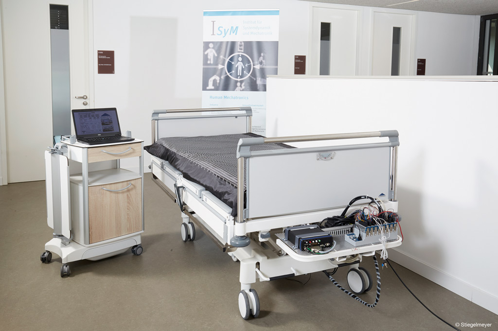 Das Stiegelmeyer-Klinikbett mit dem Messsystem zur Erfassung der Liegeflächendruckverteiler für mehr Lebensqualität in Kliniken (Bild: Stiegelmeyer).