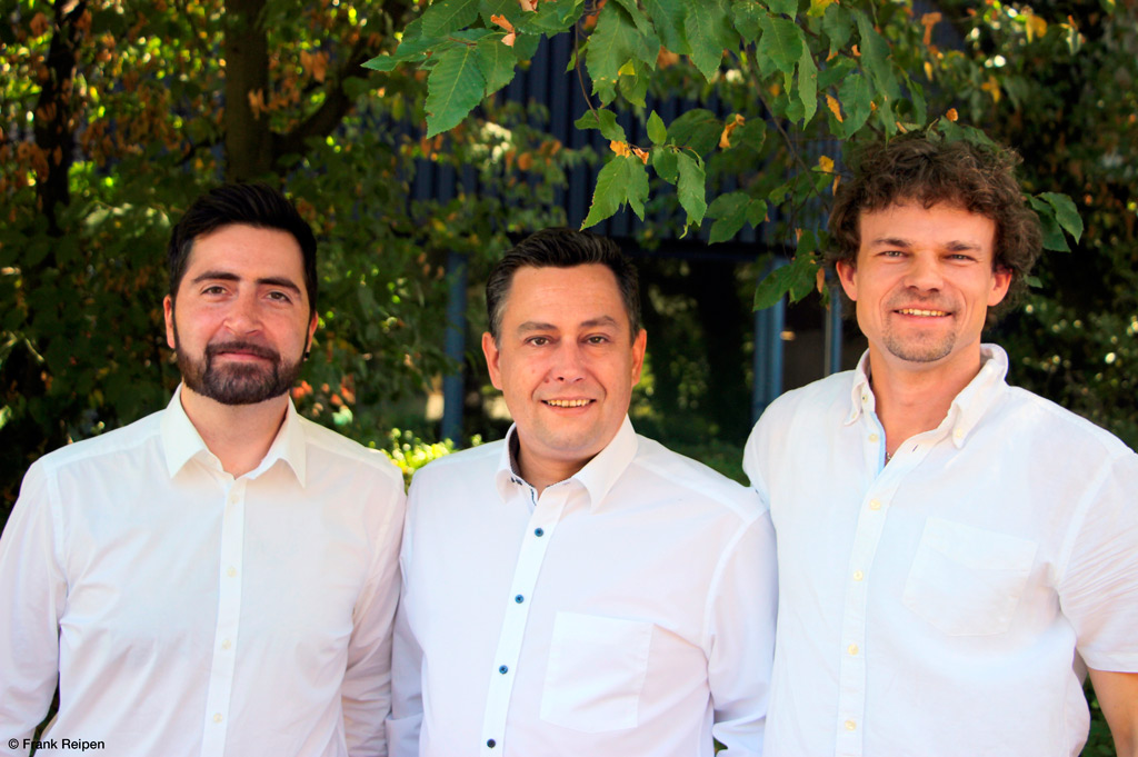 Das mecorad-Team (v.l.): Cagdas Ünlüer, Dr. Marc Banaszak und Andreas Heutz. (Foto: Frank Reipen).