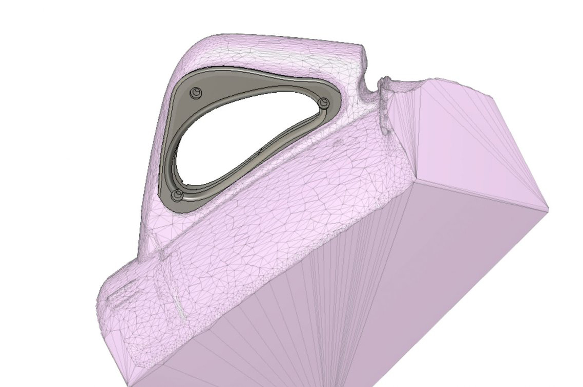 Digitale Darstellung eines Edenstahltopfs mittels des Programms "Fusion 360".