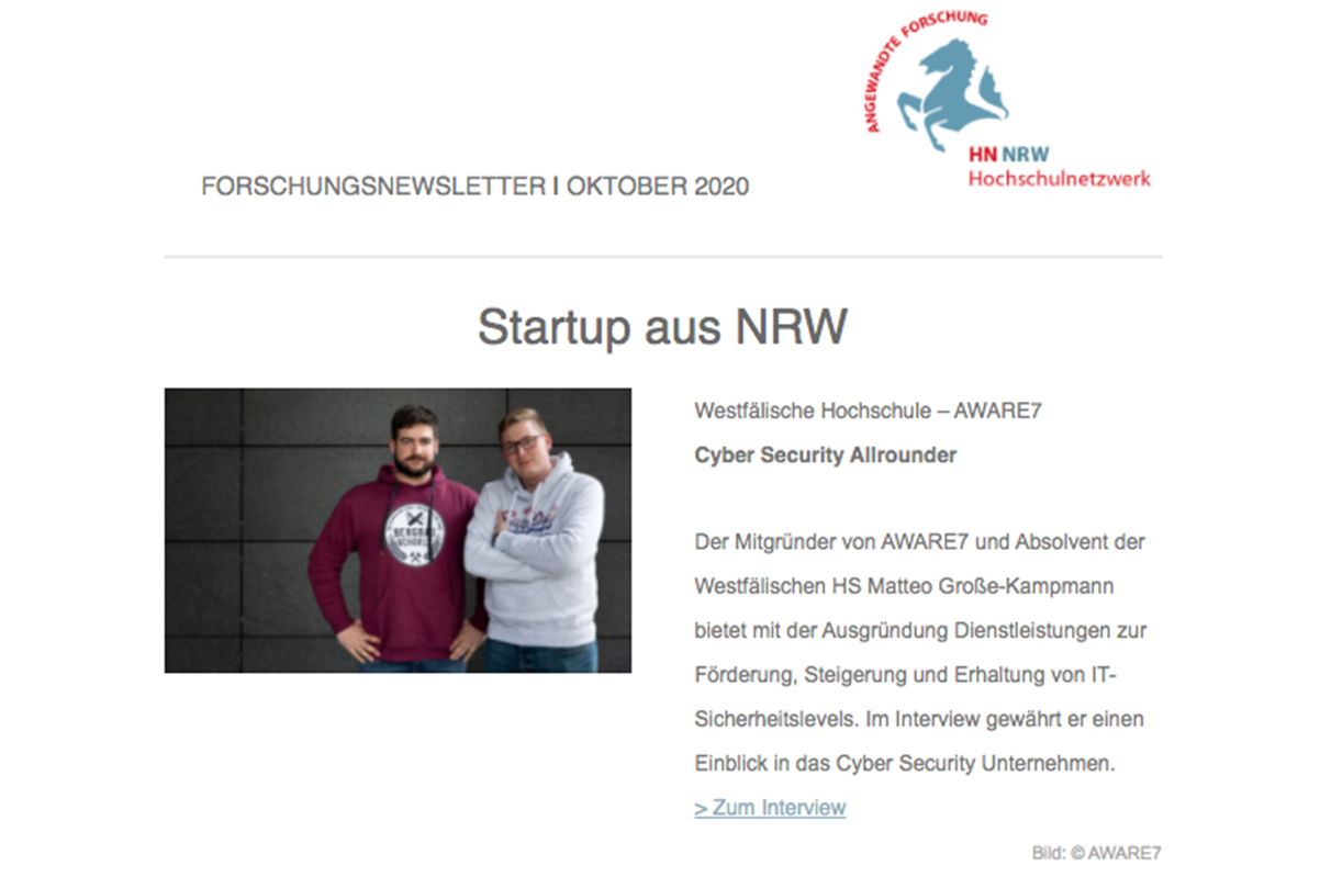 HN NRW Forschungsnewsletter | Okt. 2020