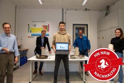 Das Teamein großer Erfolg für das Team rund um Projektleiter Prof. Dr.-Ing. Jörg Harnisch präsentiert den nachhaltigen Beton