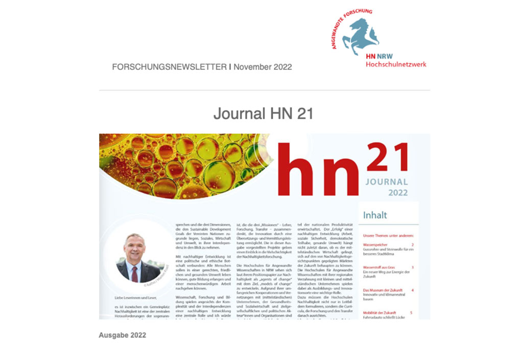Ausschnitt des HN NRW-Newsletters November 2022