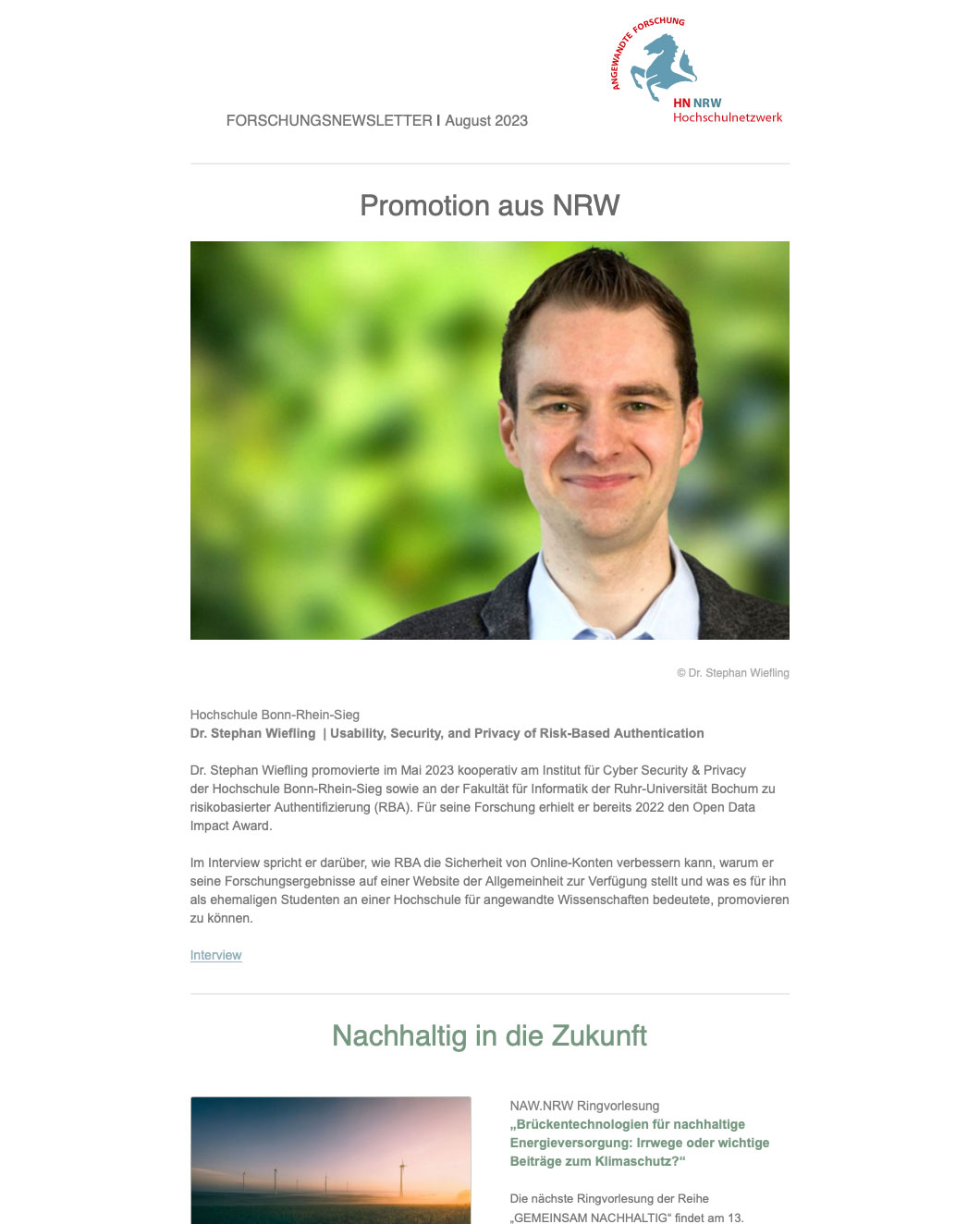 Forschungsnewsletter HN NRW 2023|08